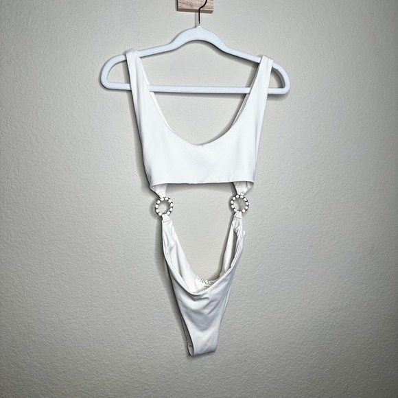 ANAINA Other - ANAINA White Cutout Monokini One Piece Swimsuit with Ring Detail Medium
